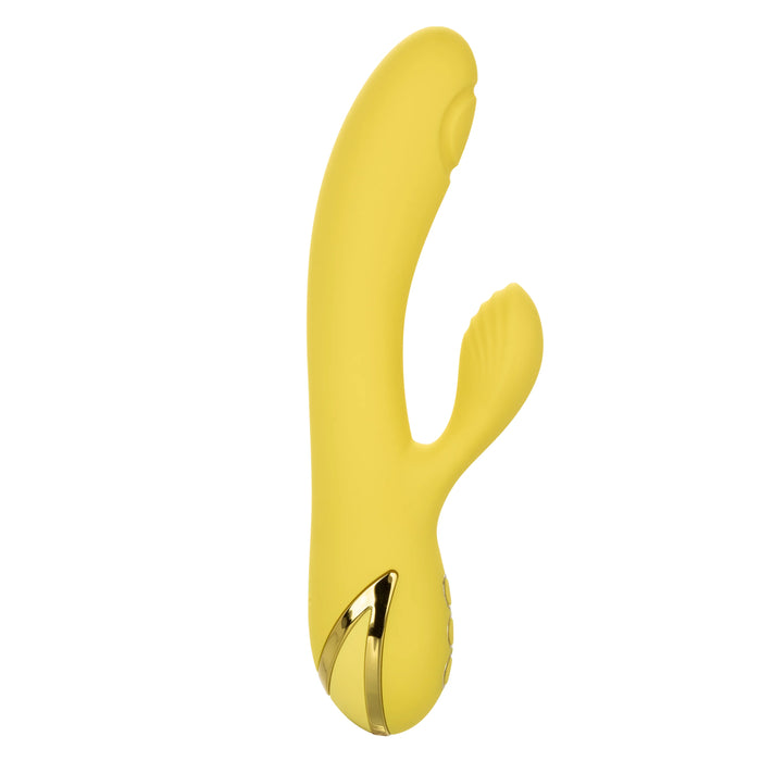 California Dreaming San Diego Seduction Rechargeable Silicone Rabbit Vibrator - Yellow