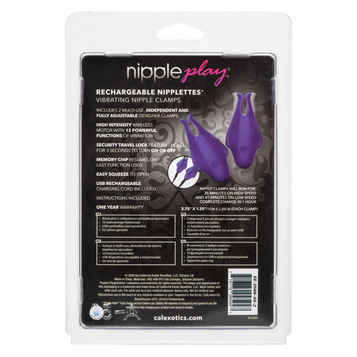 Nipply Play Rechargeable Nipplettes - Purple