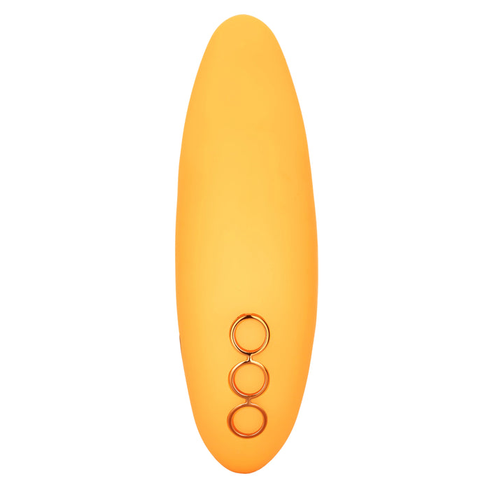 California Dreaming Hollywood Hottie Rechargeable Silicone Compact Vibrator - Orange