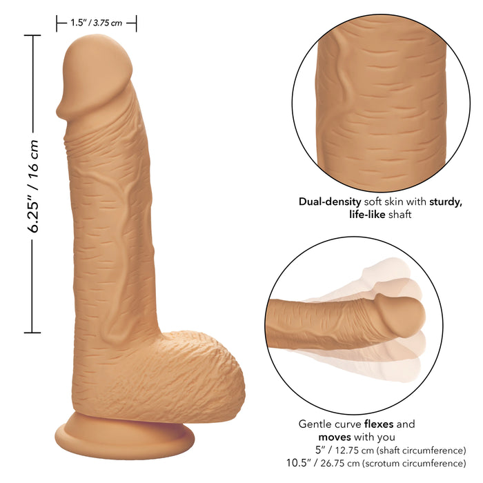 Silicone Studs Dual Density with Suction Cup Base 6.25in - Vanilla