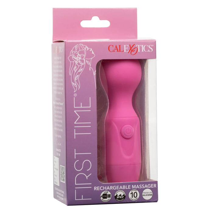 First Time Rechargeable Silicone Massager - Pink