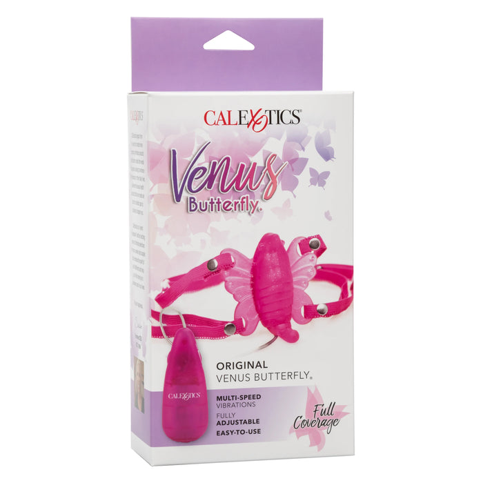 Venus Butterfly Strap-On with Remote Control - Pink