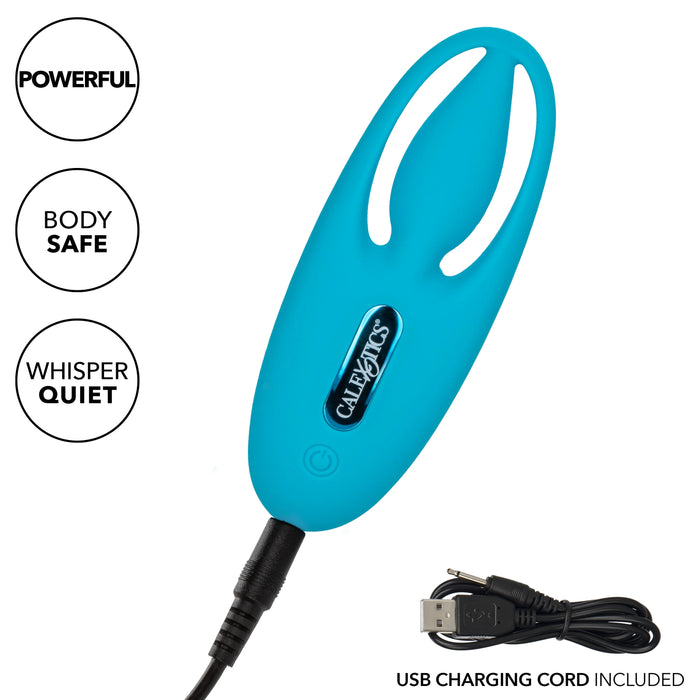 Neon Vibes The Orgasm Vibe Rechargeable Silicone Finger Vibrator - Blue