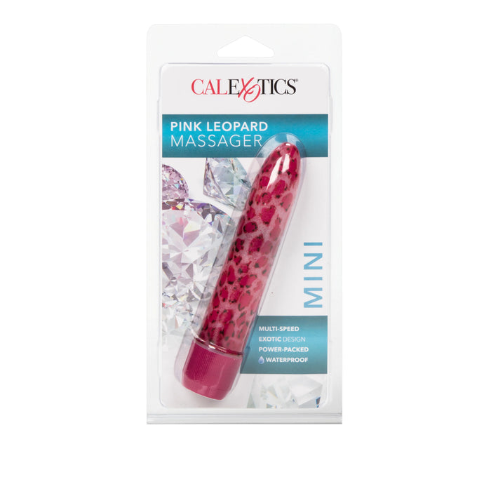 Leopard Waterproof Mini Massager 4.5in - Pink