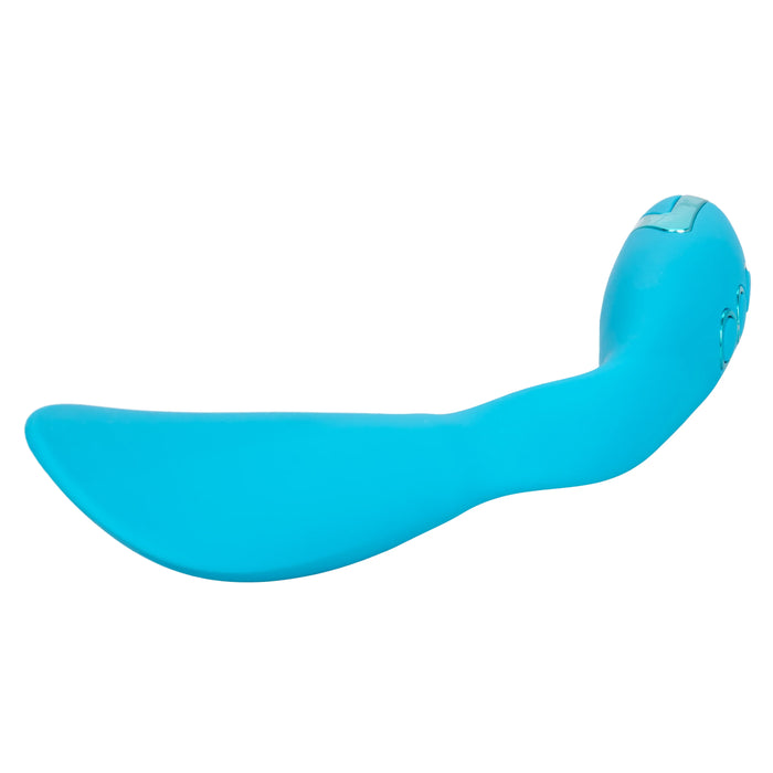 California Dreaming Palm Springs Pleaser Rechargeable Silicone Contoured Vibrator - Blue
