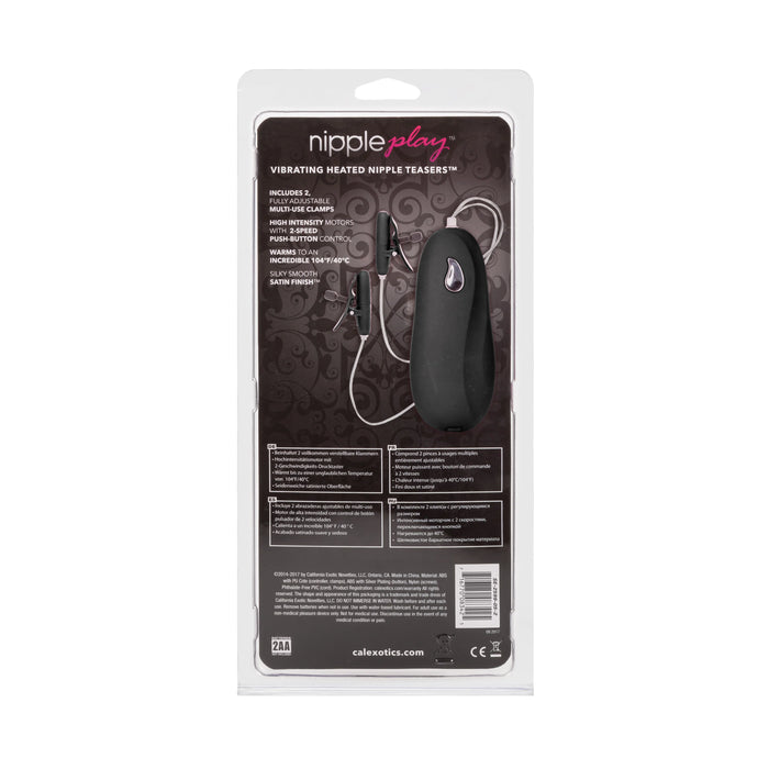 Nipple Play Vibrating Warming Nipple Teasers - Black