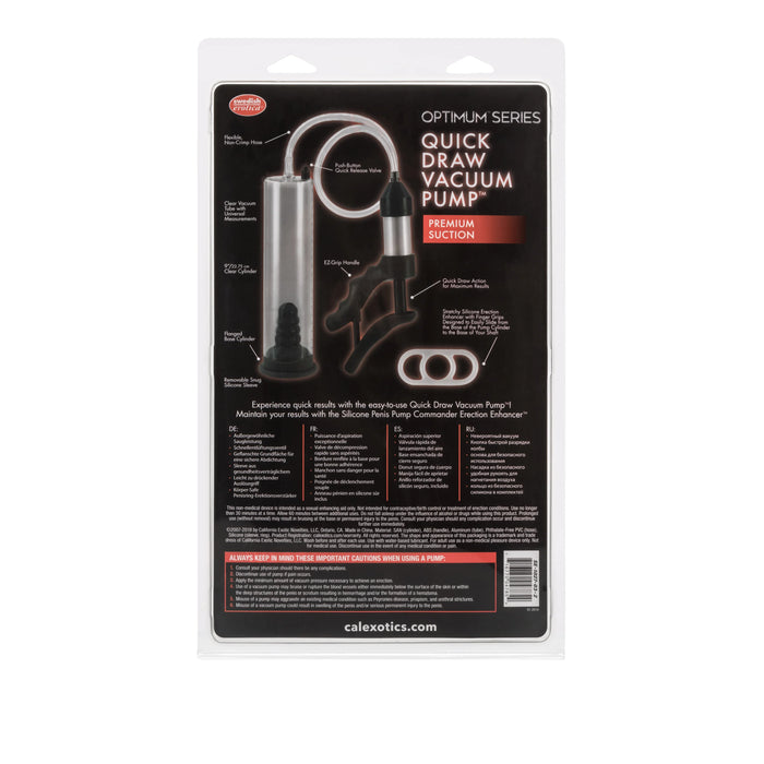 Optimum Series Quick Draw Vacuum Pump - Clear