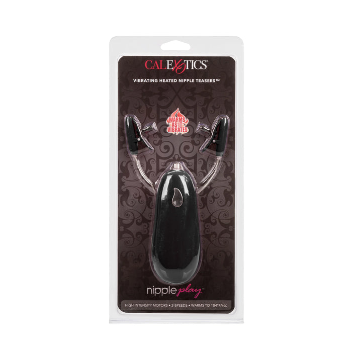 Nipple Play Vibrating Warming Nipple Teasers - Black