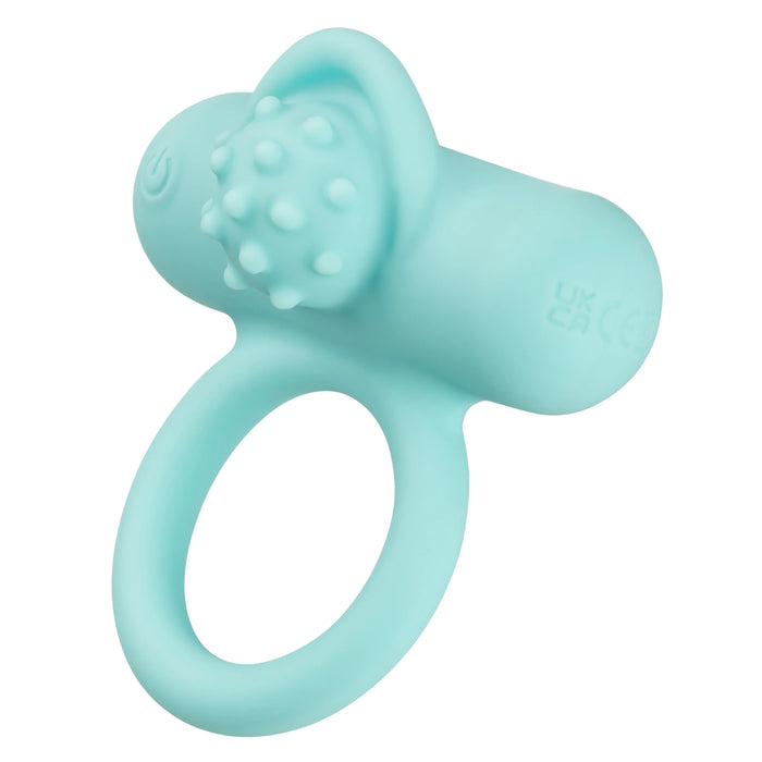 Couple's Enhancers Silicone Rechargeable Nubby Lover's Delight - Teal