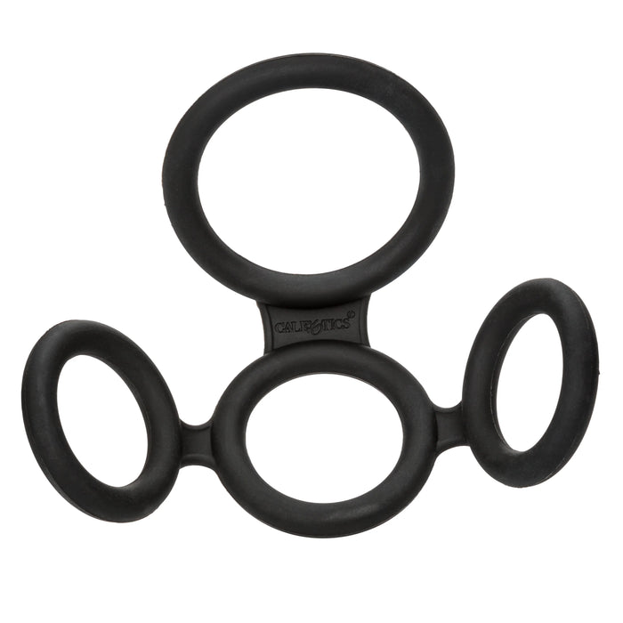 Big Man's Spreader Silicone Cock Ring - Black