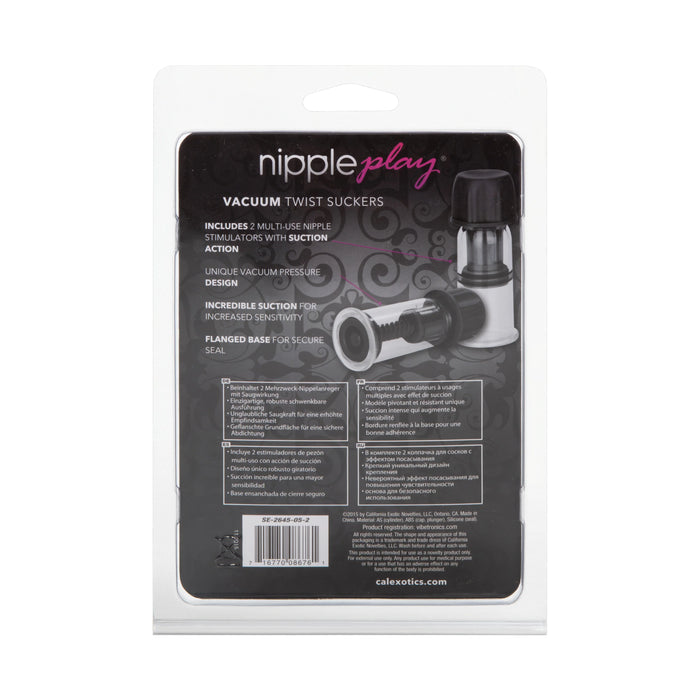 Nipple Play Vacuum Twist Suckers - Black
