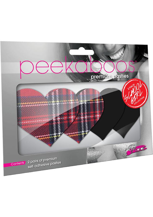 Schoolgirl Heart Pasties 2 Pairs