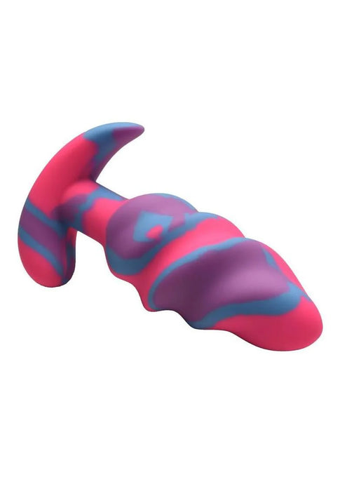 Creature Cocks Unicorn Swirl Silicone Butt Plug - Premium Body-Safe Anal Toy