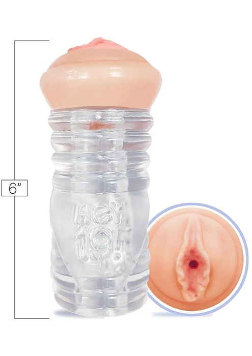 Hey 19!, ClearStroke Dual End Pussy Charlie Laine - Clear/Vanilla
