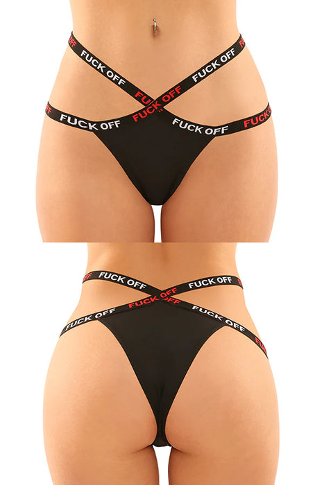 AF2PK6 FUCK OFF BUDDY PACK Cut-out Panty & Cage Thong Panty