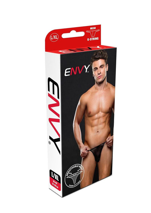 BLE077 L/XL Black Envy Mesh G-String