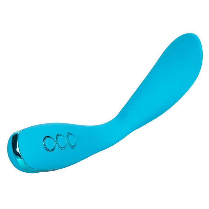 California Dreaming Palm Springs Pleaser Rechargeable Silicone Contoured Vibrator - Blue