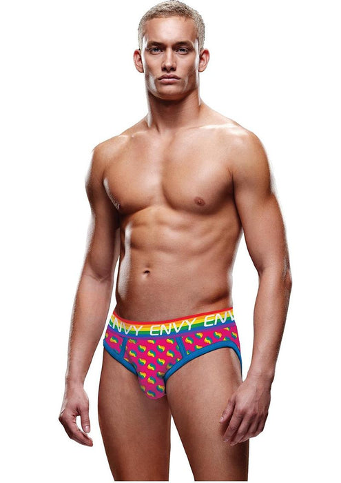 BLE300 M/L RAINBOW HEARTS BUBBLE BUTT JOCK