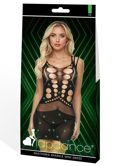 LC138 SHATTERED SPARKLE MINI DRESS
