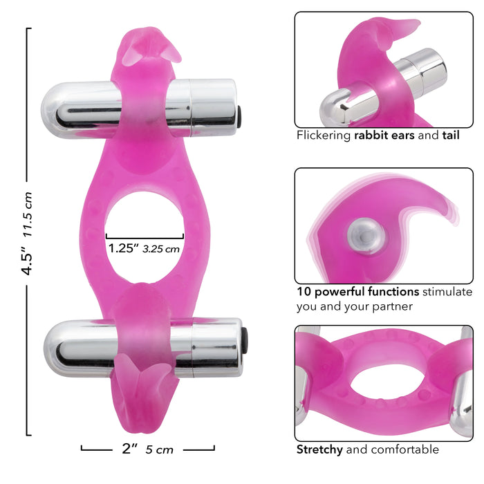 Calexotics Triple Orgasms Erection Enhancer With Dual Micro Stimulators Pink
