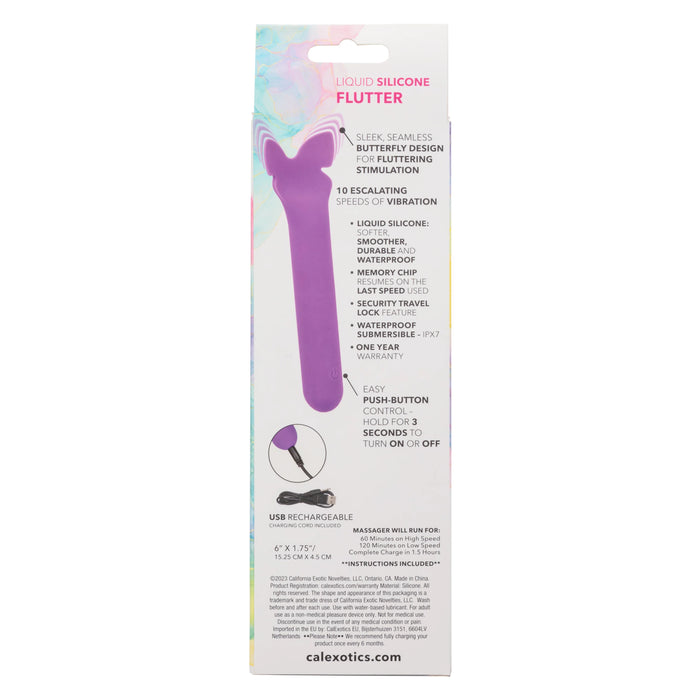 Bliss Liquid Silicone Flutter Rechargeable Clitoral Stimulator - Purple