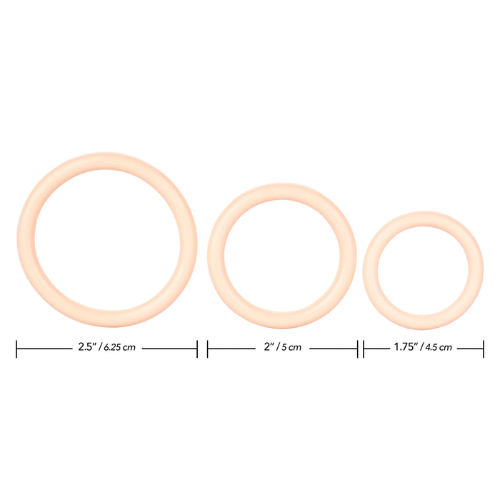 Tri Rings Natural Cockring Set Flesh