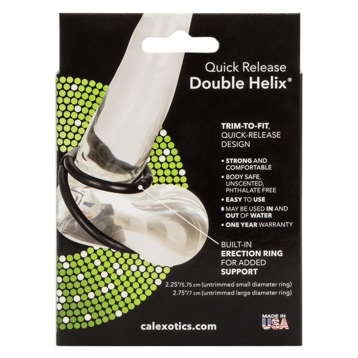Quick Release Double Helix Cock Ring - Black