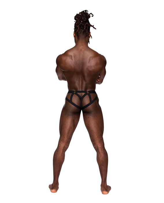 352278 Galactic Sheer Poly Spandex Strappy Ring Jock