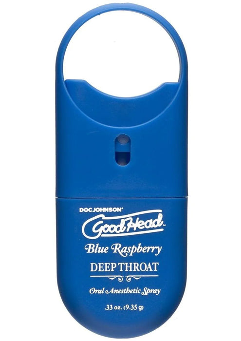 GoodHead Deep Throat To-Go Oral Anesthetic Spray Blue Raspberry .33oz