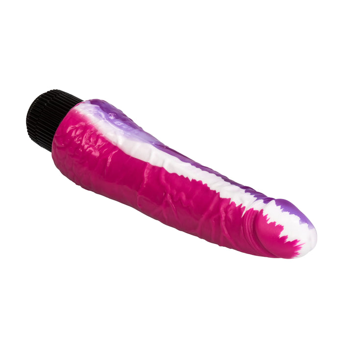 Funky Jelly Curved Vibrator - Multi-Colored