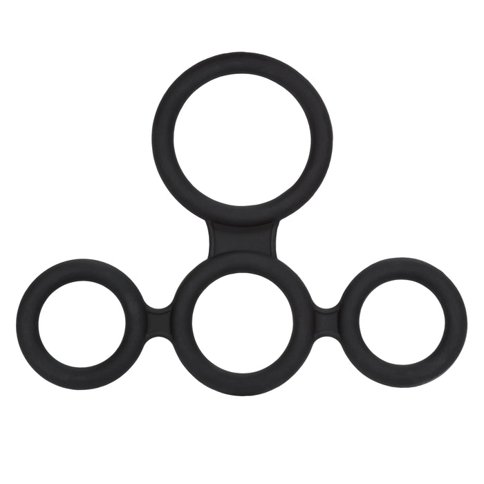 Big Man's Spreader Silicone Cock Ring - Black