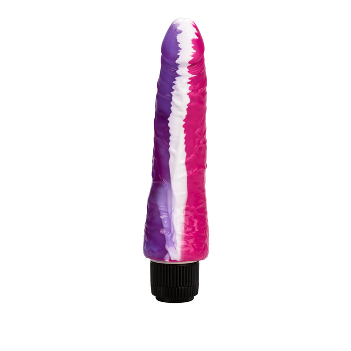 Funky Jelly Curved Vibrator - Multi-Colored