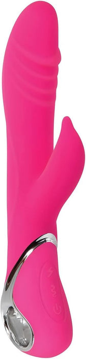 Adam & Eve The Dancing Dolphin Rechargeable Silicone Rotating Vibrator - Pink