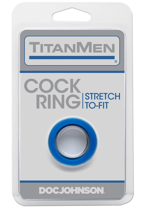 TitanMen Tools Cockring Stretch To Fit Blue
