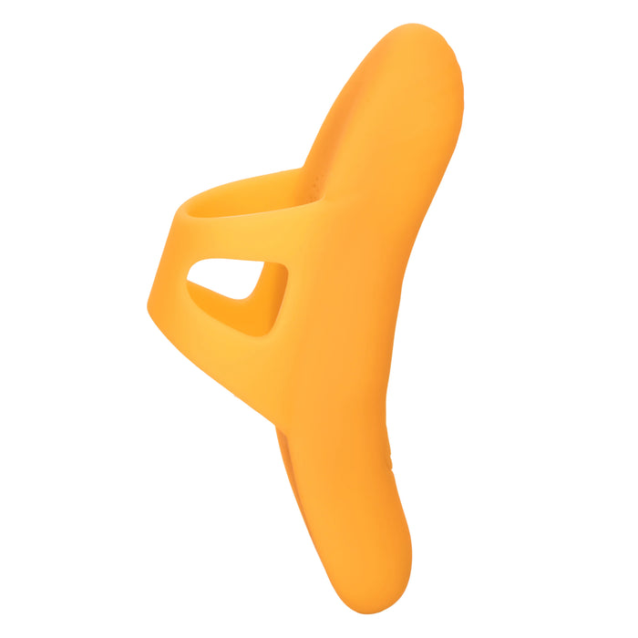 Neon Vibes The Pleasure Vibe Rechargeable Silicone Finger Vibrator - Orange