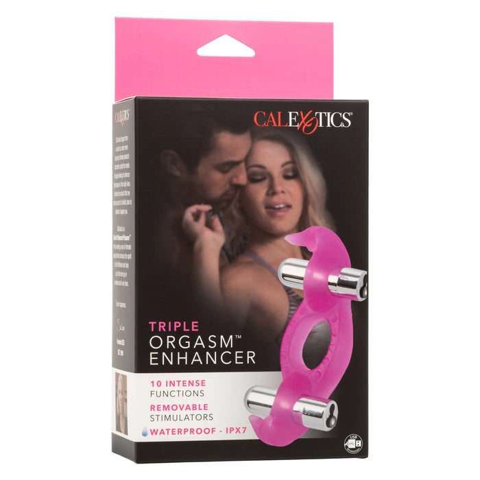 Calexotics Triple Orgasms Erection Enhancer With Dual Micro Stimulators Pink