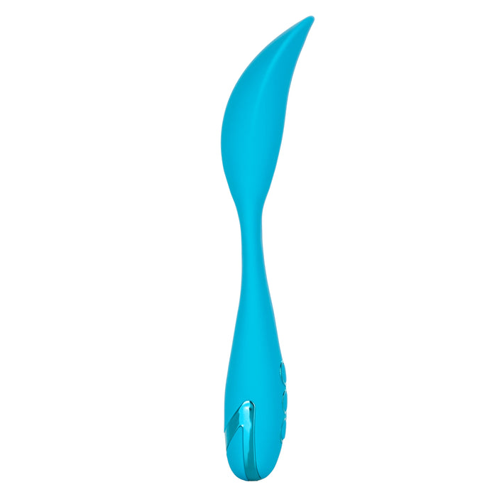 California Dreaming Palm Springs Pleaser Rechargeable Silicone Contoured Vibrator - Blue