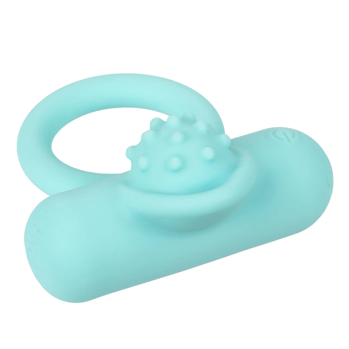 Couple's Enhancers Silicone Rechargeable Nubby Lover's Delight - Teal