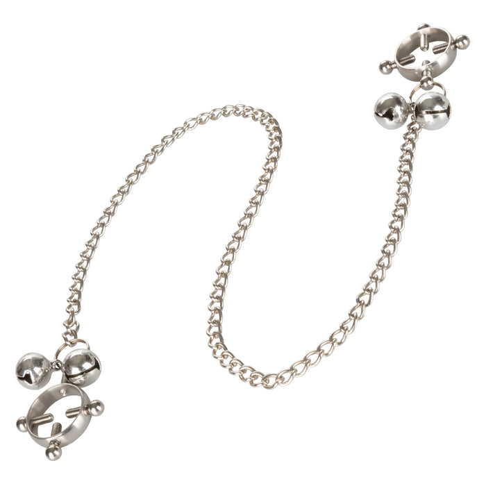 Nipple Grips 4-Point Nipple Press With Bells - Silver
