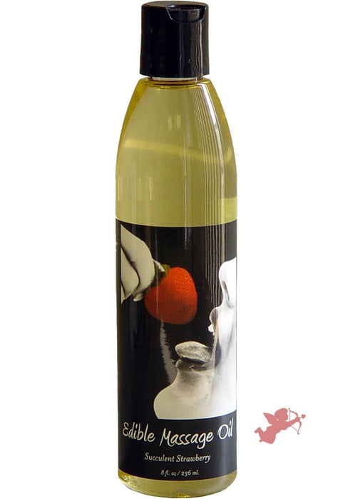 Edible Massage Strawberry Oil Succulent 8 Ounce