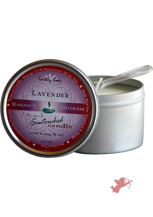 Earthly Body Hemp Seed 3 In 1 Massage Candle - Lavender 6oz
