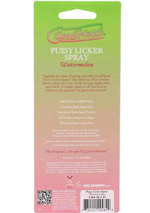 GoodHead Pussy Licker Spray - Watermeon 1oz