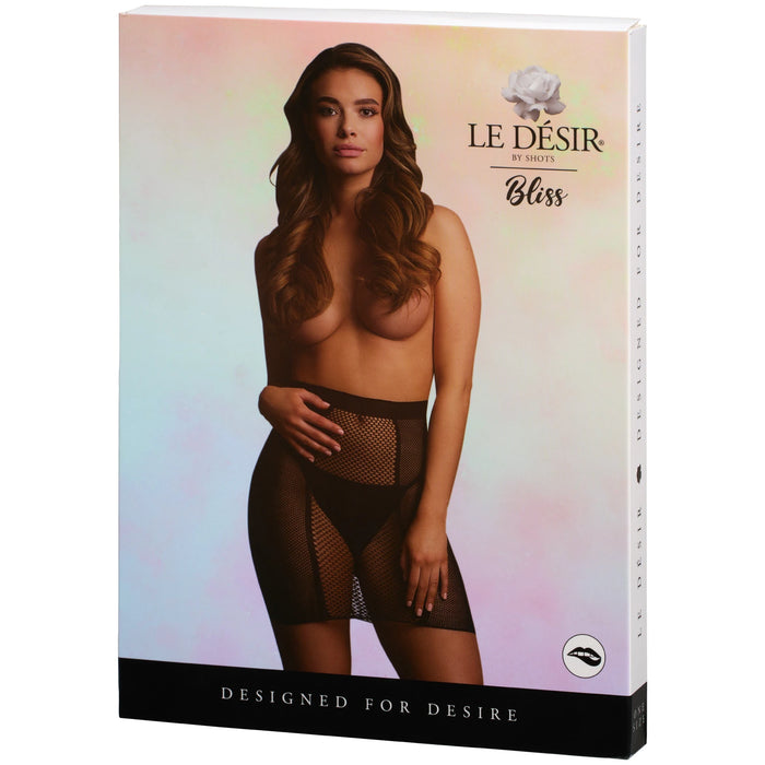 Le Désir High-Waist Fishnet Skirt
