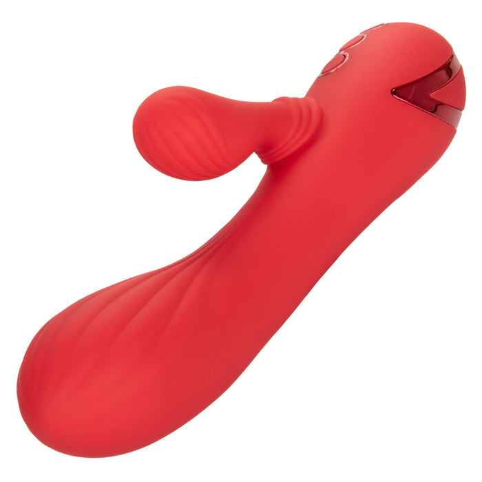 California Dreaming Palisades Passion Rechargeable Silicone Rabbit Vibrator - Red