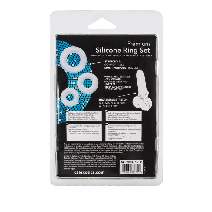 Calexotics Premium Silicone Ring Set Clear