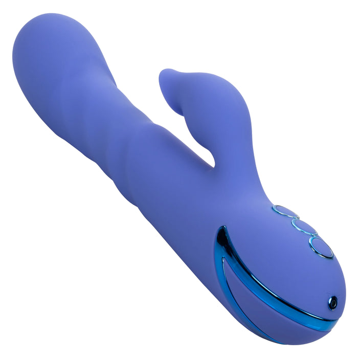 California Dreaming L.A. Love Rechargeable Silicone Vibrator with Clitoral Stimulator - Blue