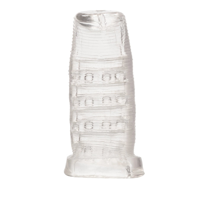 Universal Stimulator Multi Purpose Sleeve And Masturbator Reversible 4.5 Inch Clear
