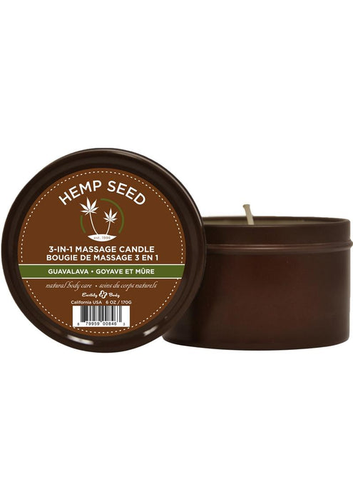 Earthly Body 3 in 1 Massage Candle 6.8oz Guavalava