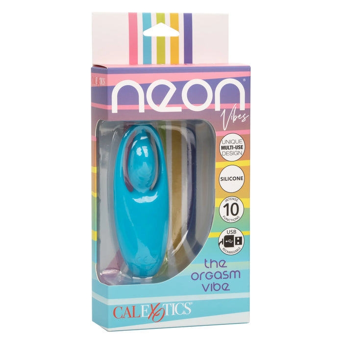 Neon Vibes The Orgasm Vibe Rechargeable Silicone Finger Vibrator - Blue