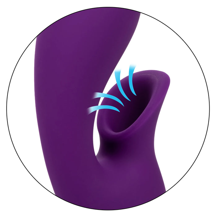 California Dreaming Huntington Beach Heartbreaker Rechargeable Silicone Stimulator - Purple